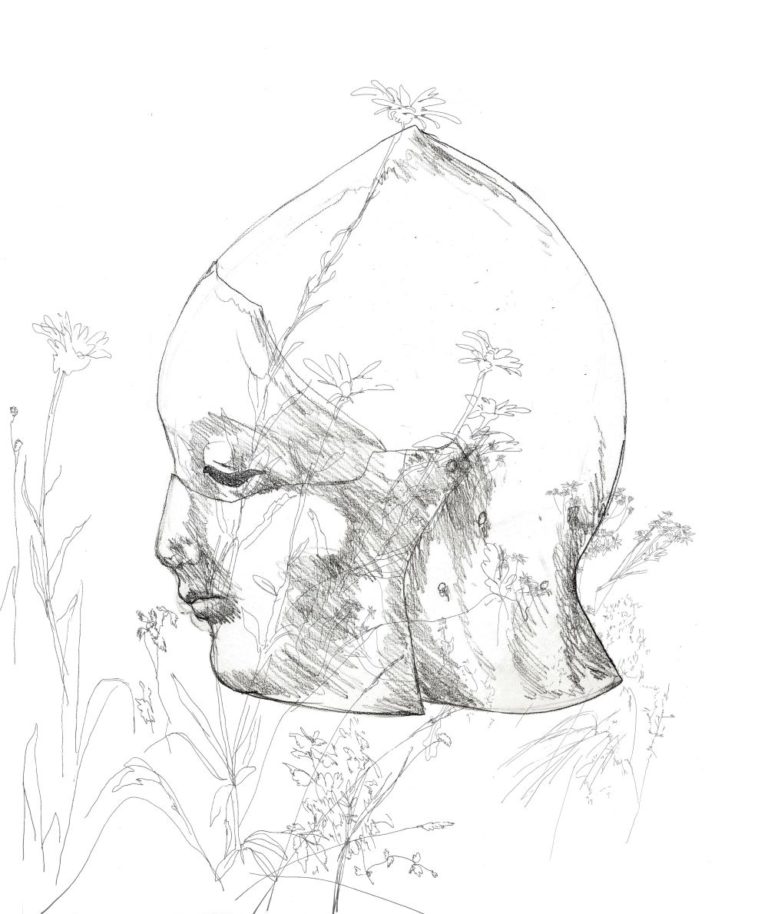 Valentine Cotte, Gisantes III, croquis de recherches, 2023